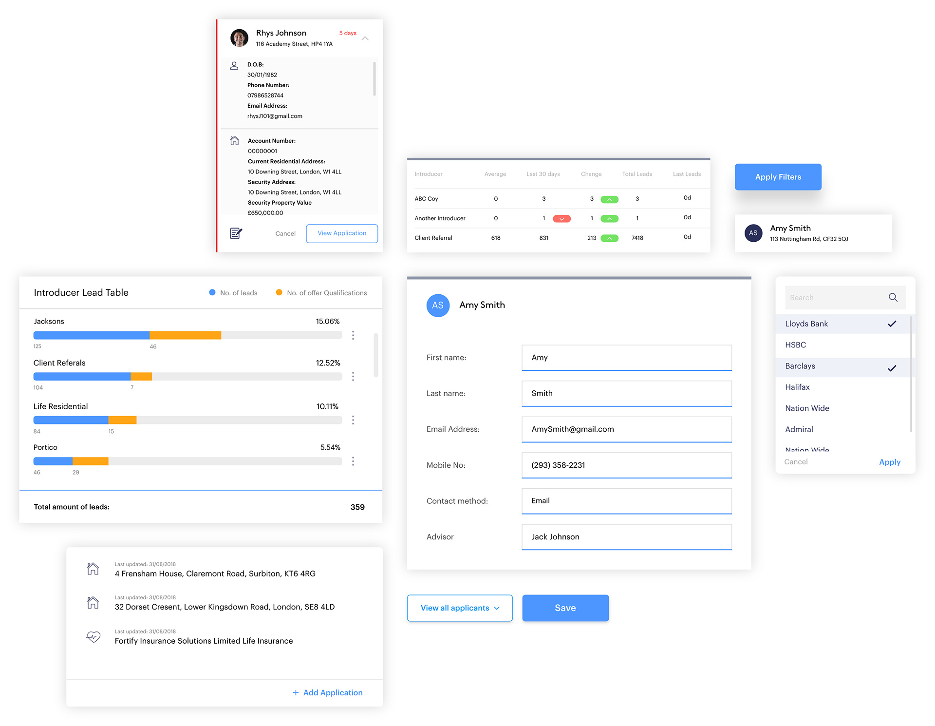 UX design and development for fintech platform