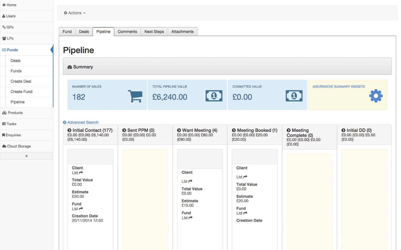Old Xeus Sales Pipeline Design