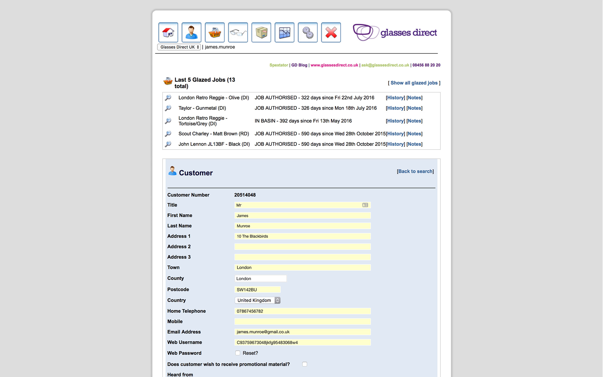 MyOptique Group Before UX Design