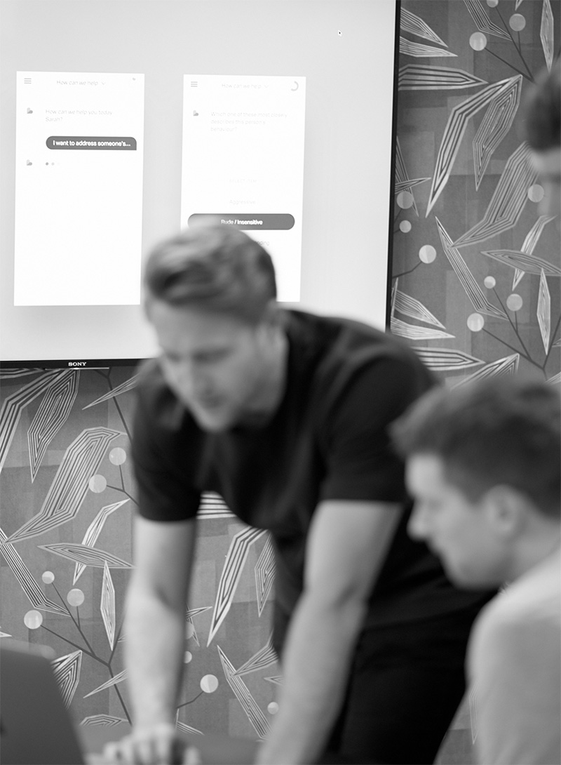 Design stand up between Creative Director and Head of Development
