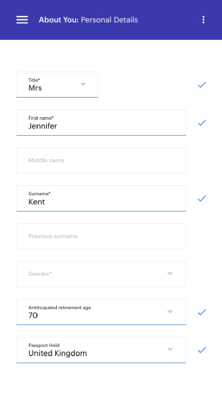 personal details form for mortgage application