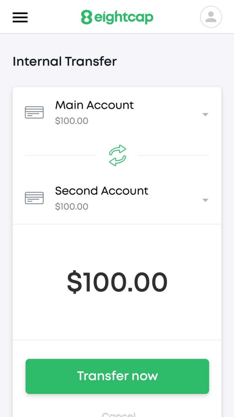 internal transfer between accounts